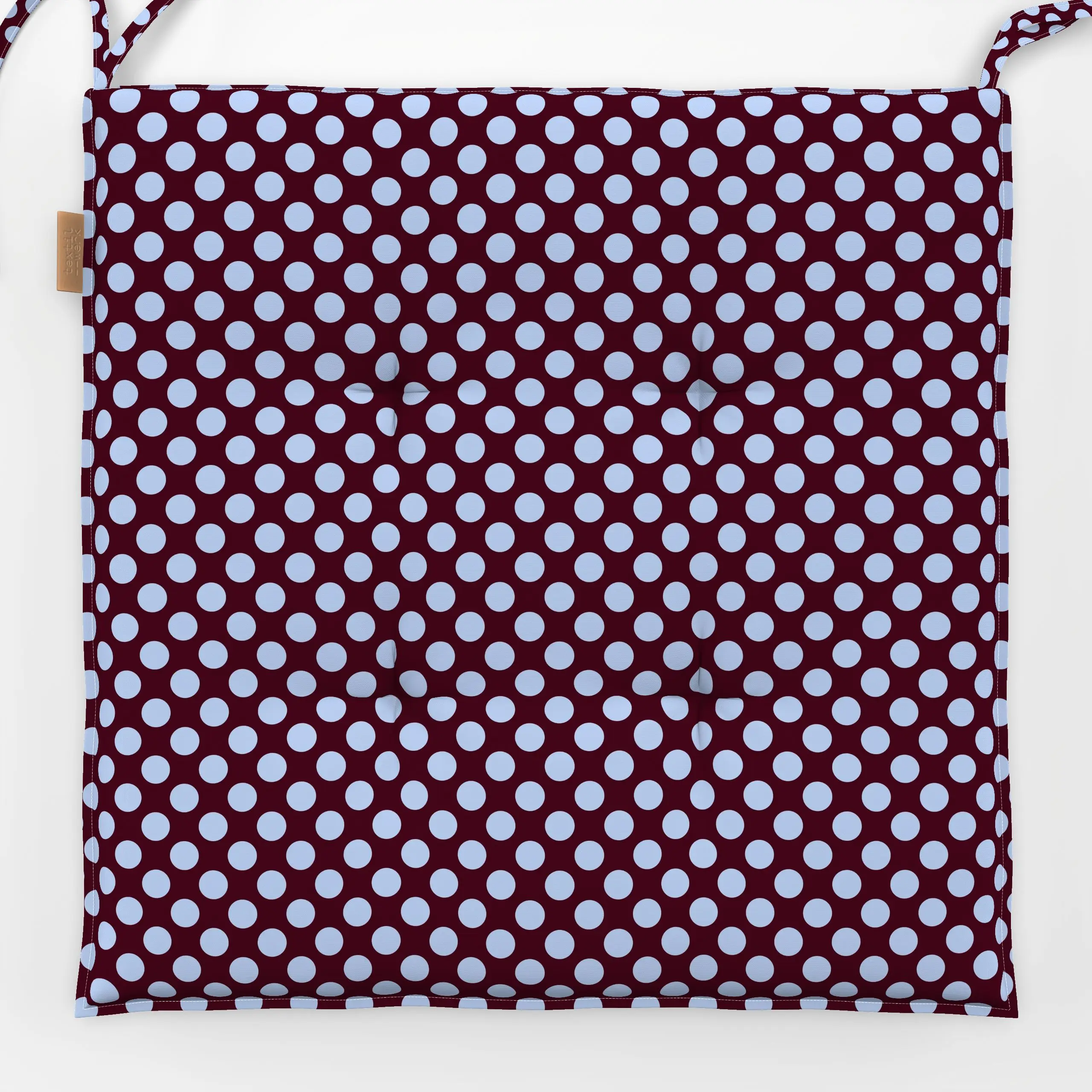 Sitzkissen Polkadots Blau - Symbole & Muster - von „Sophie Augustin Illustration"; Punkte, Retro, Dots, gepunktet, Polkadots...