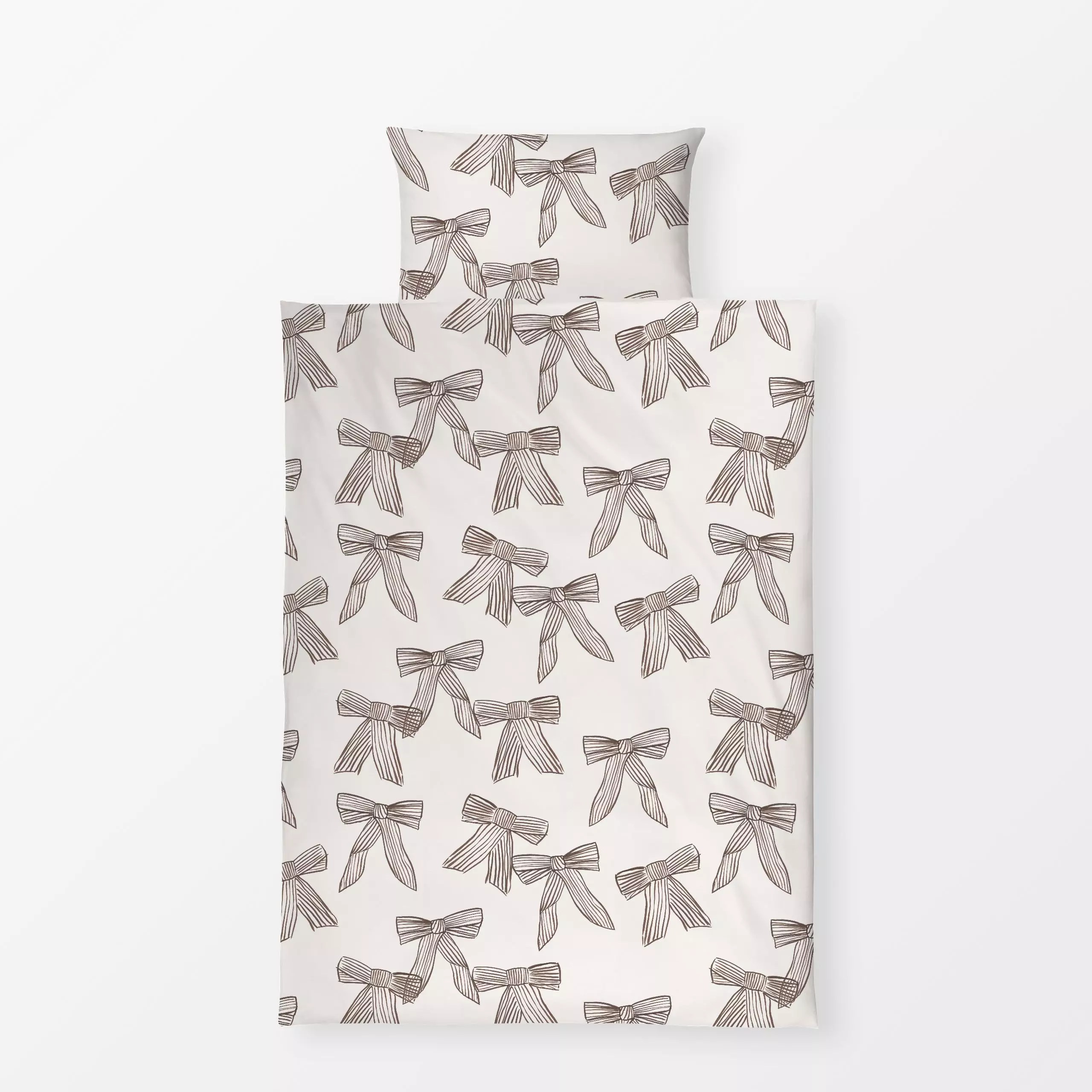 Bettwäsche Allover Schleifen Umbra - Weihnachten, Anlässe, Ostern - von „Kruth Design"; Weihnachten, Winter, weihnachtlich, ...