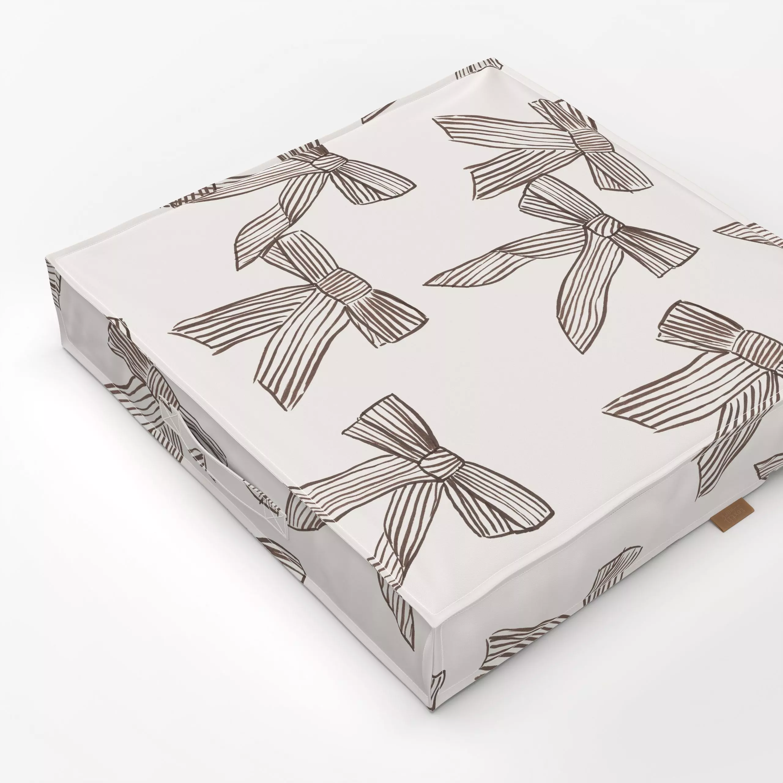 Bodenkissen Allover Schleifen Umbra - Weihnachten, Anlässe, Ostern - von „Kruth Design"; Weihnachten, Winter, weihnachtlich,...