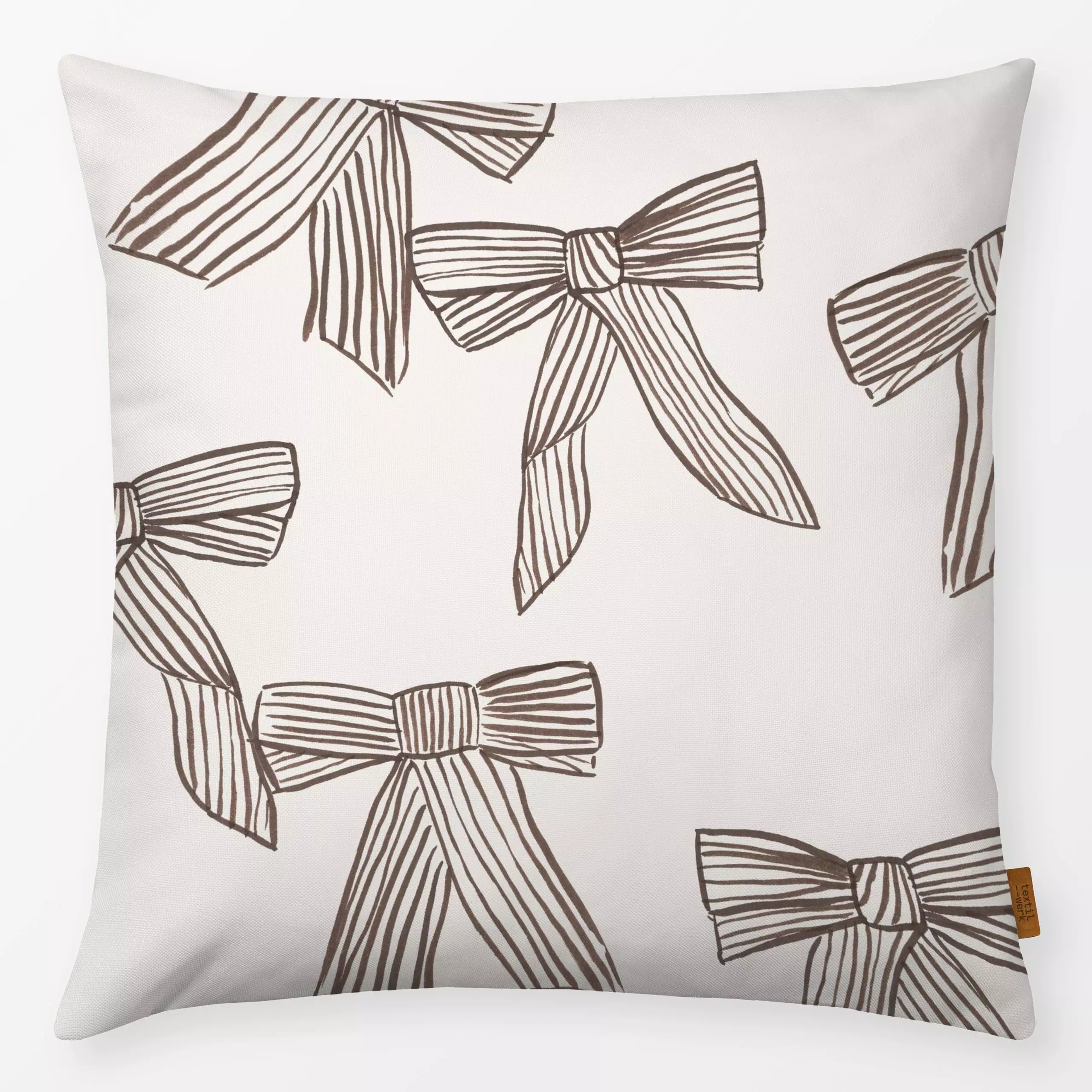 Kissen Allover Schleifen Umbra - Weihnachten, Anlässe, Ostern - von „Kruth Design"; Weihnachten, Winter, weihnachtlich, Weih...