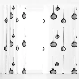 Dekovorhang Weihnachtskugeln no1