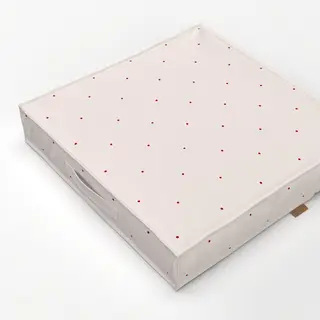 Bodenkissen Mini Dots Beige Rot