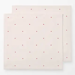 Servietten Mini Dots Beige Rot