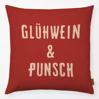 Kissen Glühwein und Punsch Rot Beige