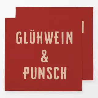 Servietten Glühwein und Punsch Rot Beige