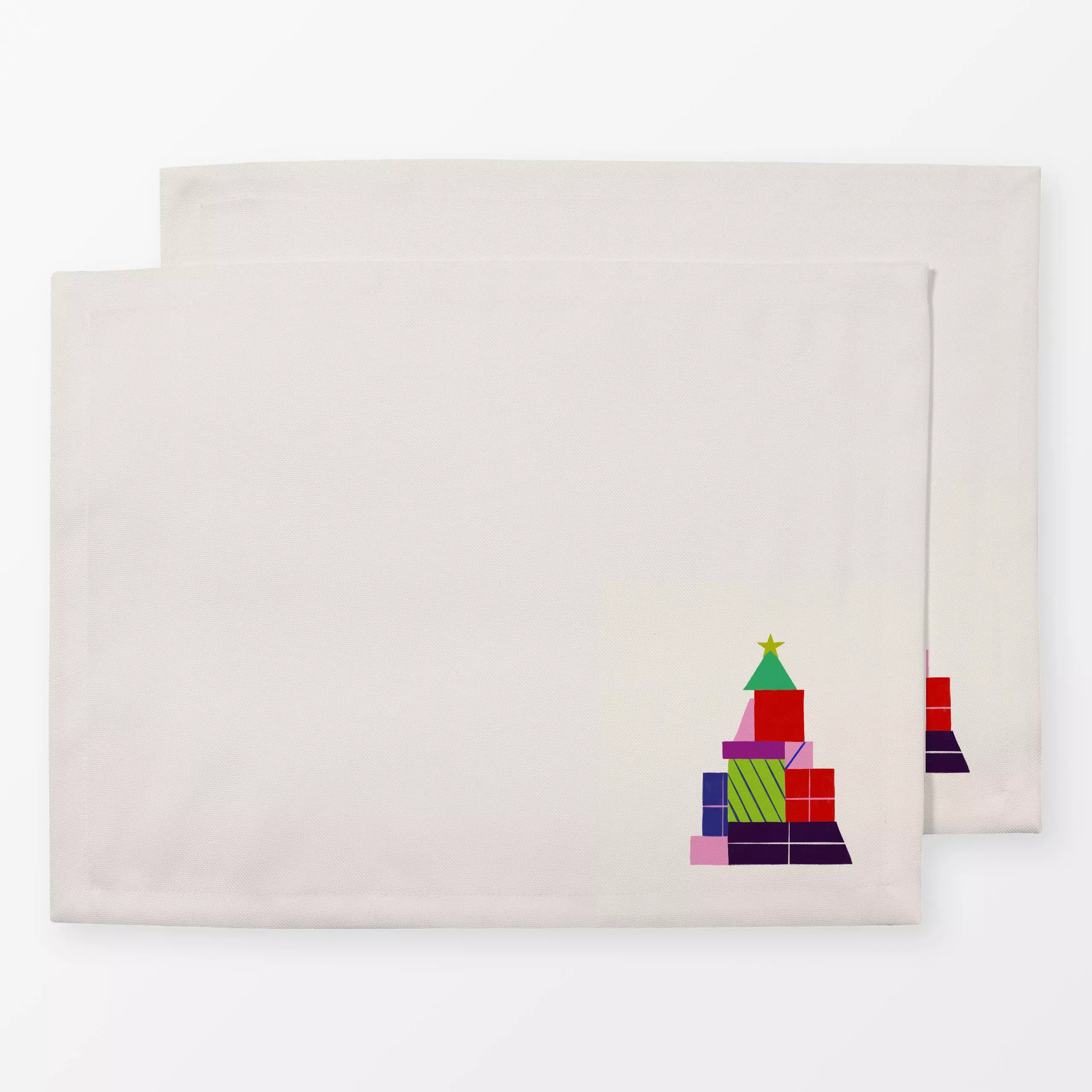 Tischset Geschenkebaum - Weihnachten - von „Sophie Augustin Illustration"; Tannenbaum, Weihnachtsbaum, Weihnachten, Stern, G...
