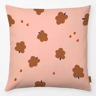 Kissen Beeren und Blätter Rosa