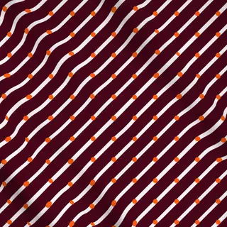 Meterware Diagonalen & Punkte Burgundy