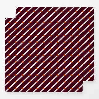 Servietten Diagonalen & Punkte Burgundy
