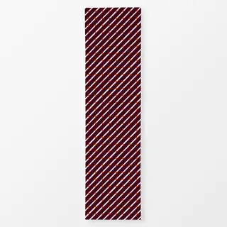 Tischläufer Diagonalen & Punkte Burgundy