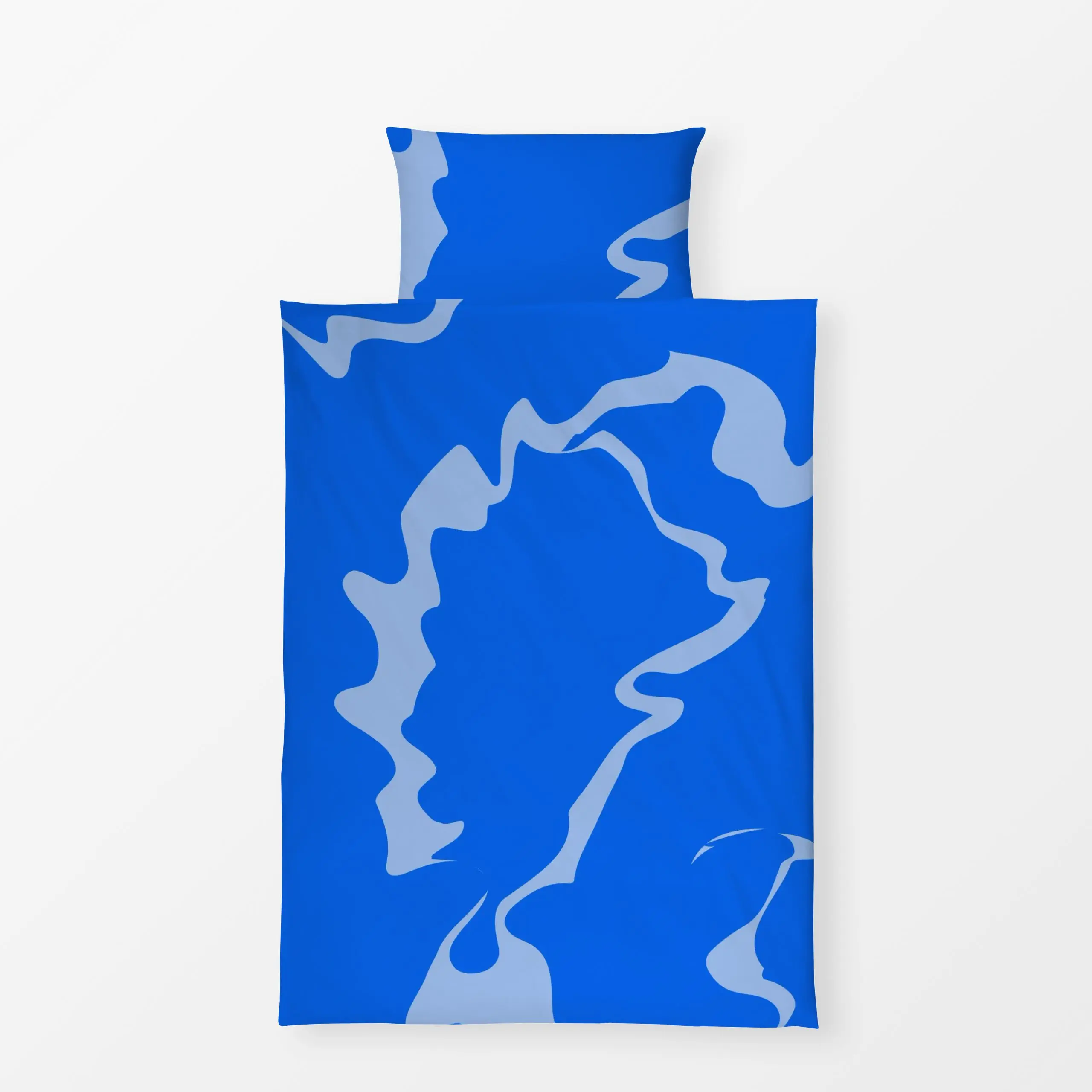 Bettwäsche Organic Shapes blue - Frühling, Sommer, Symbole & Muster - von „Kruth Design"; Muster, abstrakt, formen, geschenk...