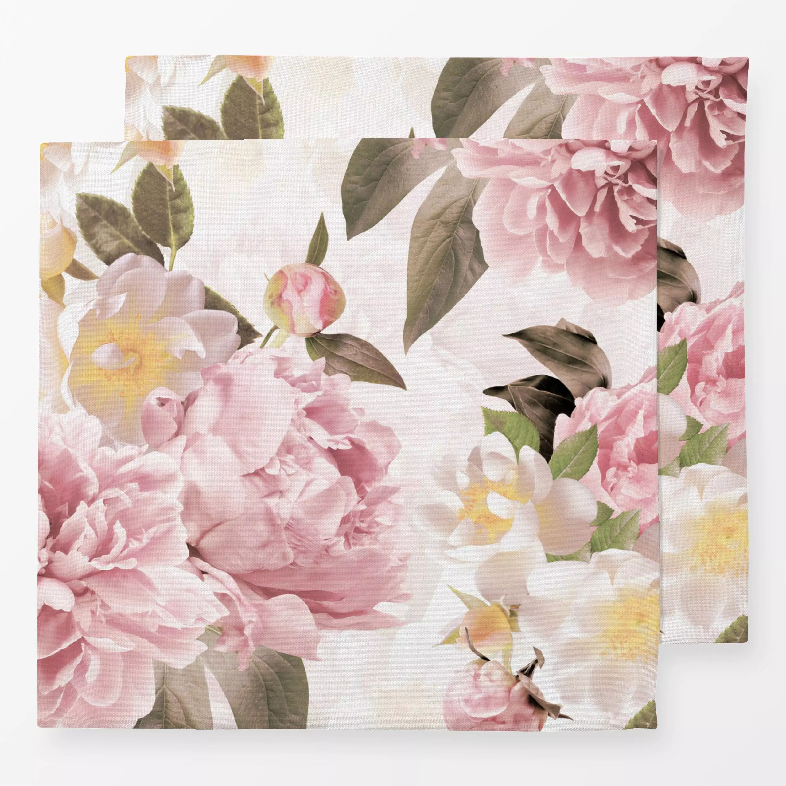 Servietten Pfingstrosen und Rosen - Blumen & Florales, Sommer - von „Uta Naumann“; boho, Muster, Natur, skandinavisch, Blume...