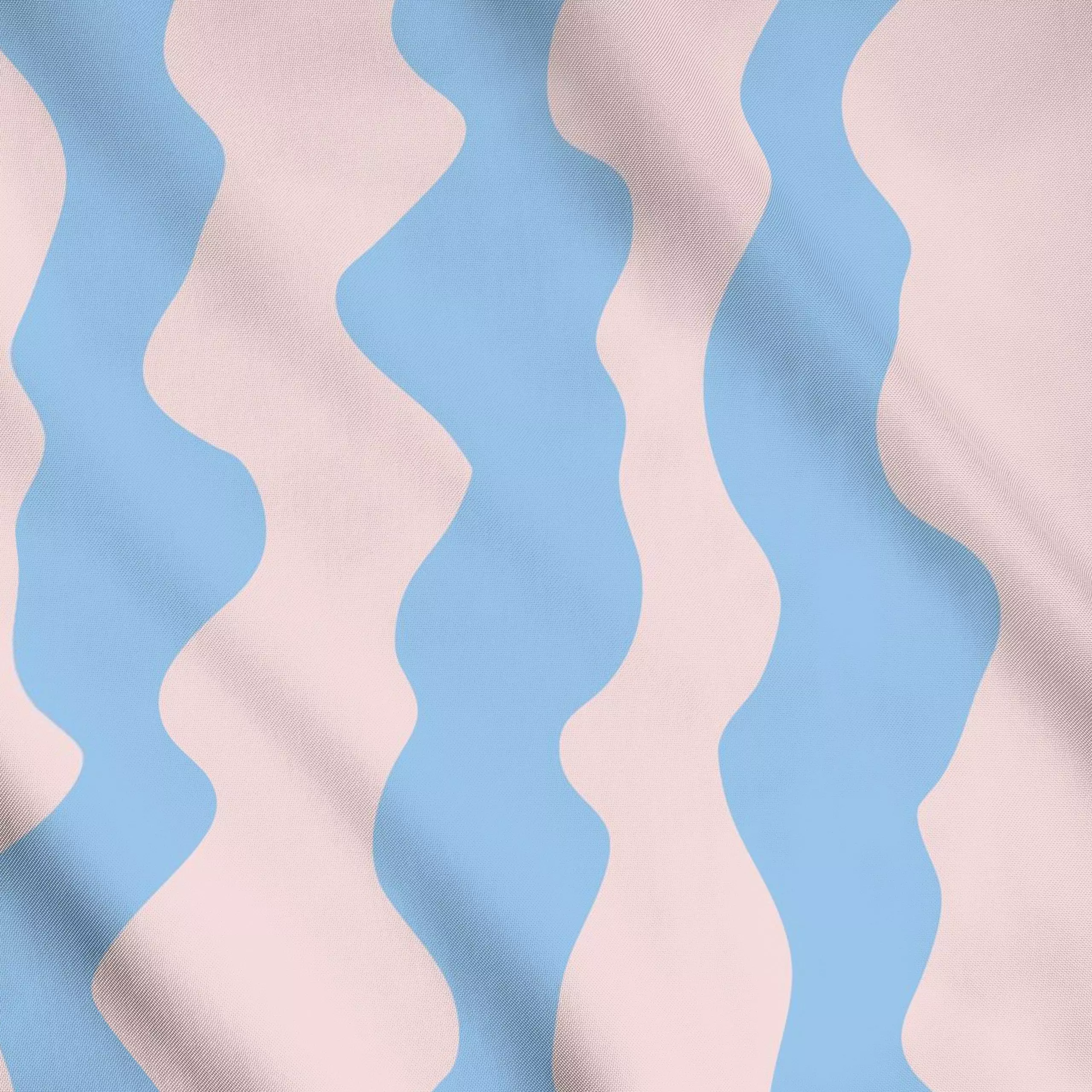 Meterware Happy Kids Welle Hellblau Rosa - Kinderzimmer & Motive für Kinder, Symbole & Muster - von „Studio ROSAGRAU"; Muste...