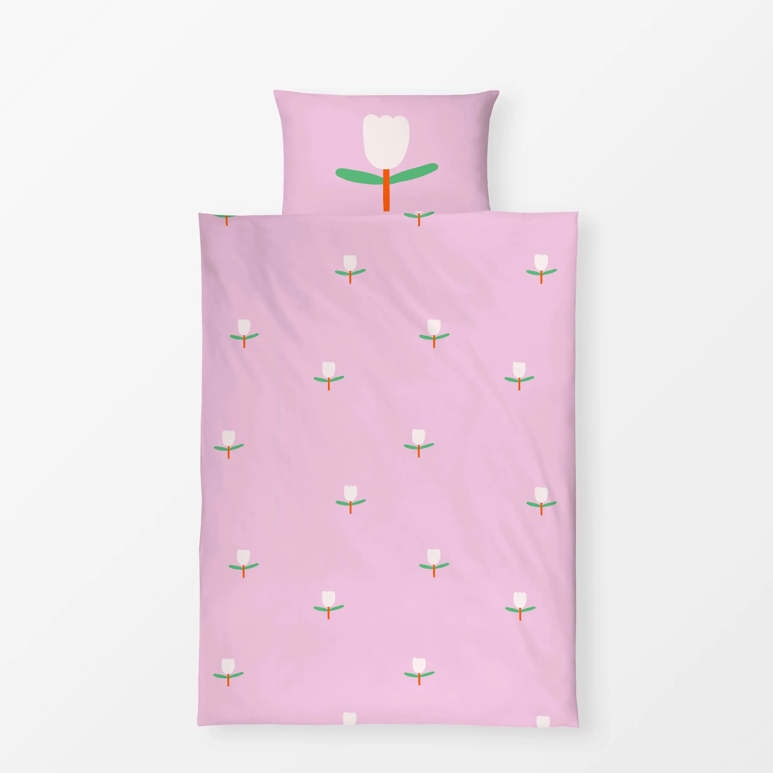 Bettwäsche Tulpe Pink - Blumen & Florales, Frühling, Anlässe - von „Maren Gross "; Tulpen, Kinderzimmer, Fruehling, happypla...
