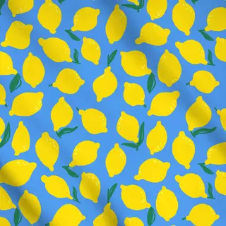 Meterware Juicy Lemons blue