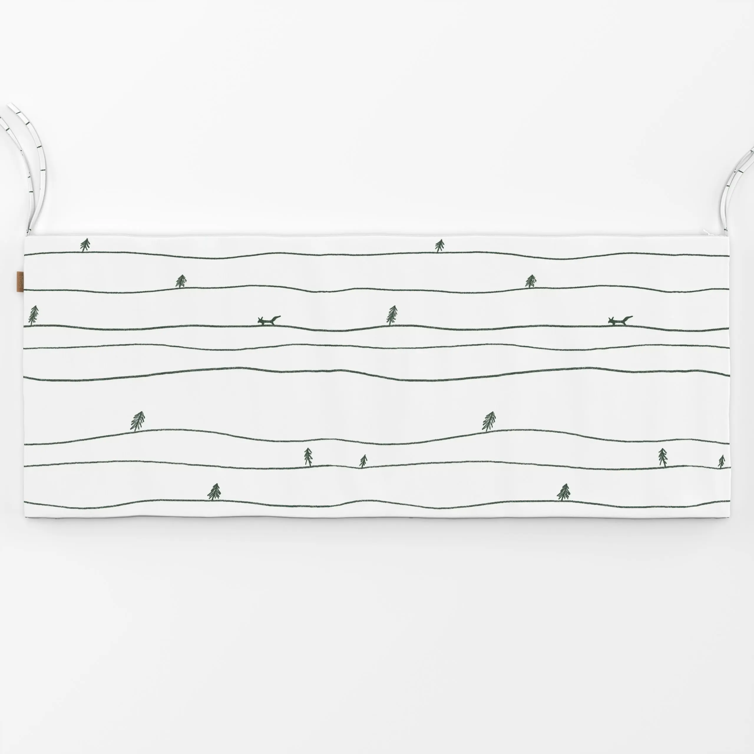 Bankauflage Stille Schneelandschaft - Natur & Landschaft, Weihnachten, Winter - von „Paulina Rauh"; Natur, Tanne, Wald, Wint...