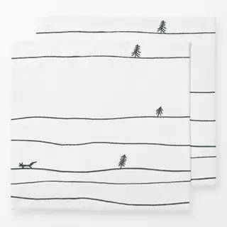 Servietten Stille Schneelandschaft