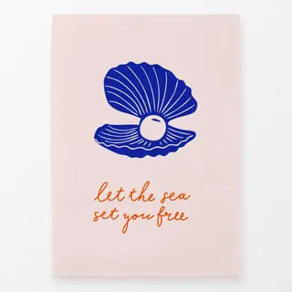 Geschirrtücher Coastal summer shell & pearl