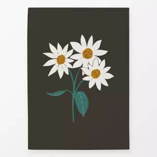 Geschirrtücher Blume abstrakt anthrazit