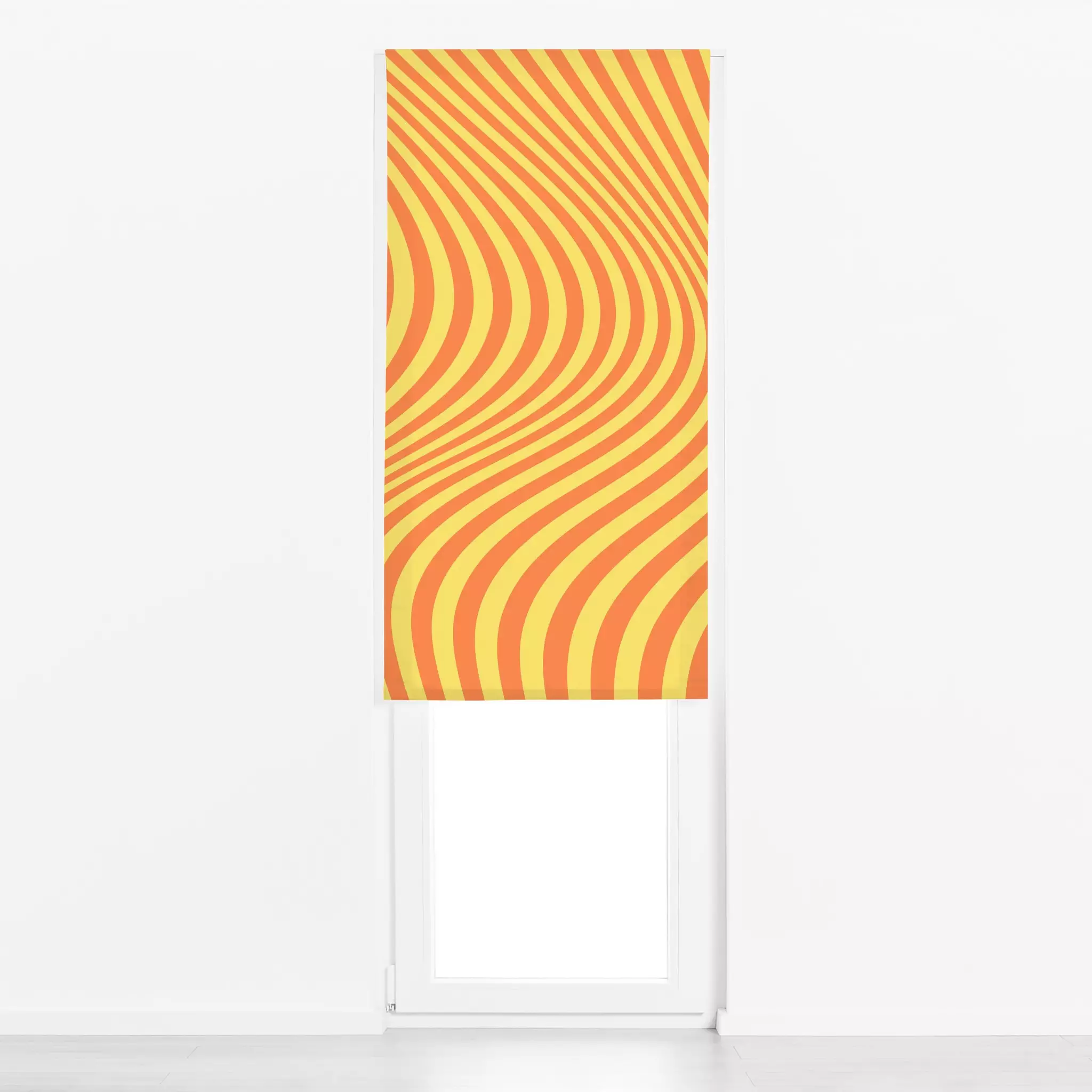Raffrollo Farbfreude Waves Orange Gelb Farbfreude Waves Orange Gelb