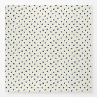 Tischdecke Tulpenmuster blau