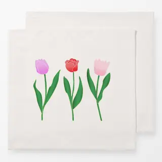 Servietten Spring Tulips