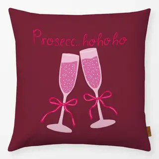 Kissen Prosecc ho ho ho rot