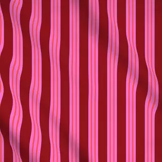 Meterware Festliche Streifen Rot Pink