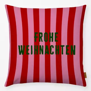Kissen Frohe Weihnachten Streifen