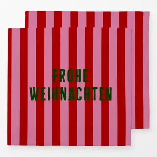 Servietten Frohe Weihnachten Streifen