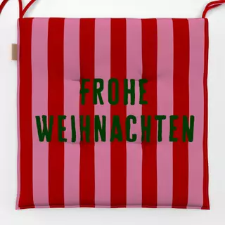 Sitzkissen Frohe Weihnachten Streifen
