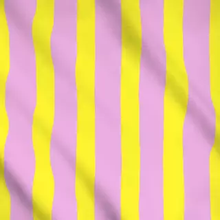 Meterware Streifen rosa gelb