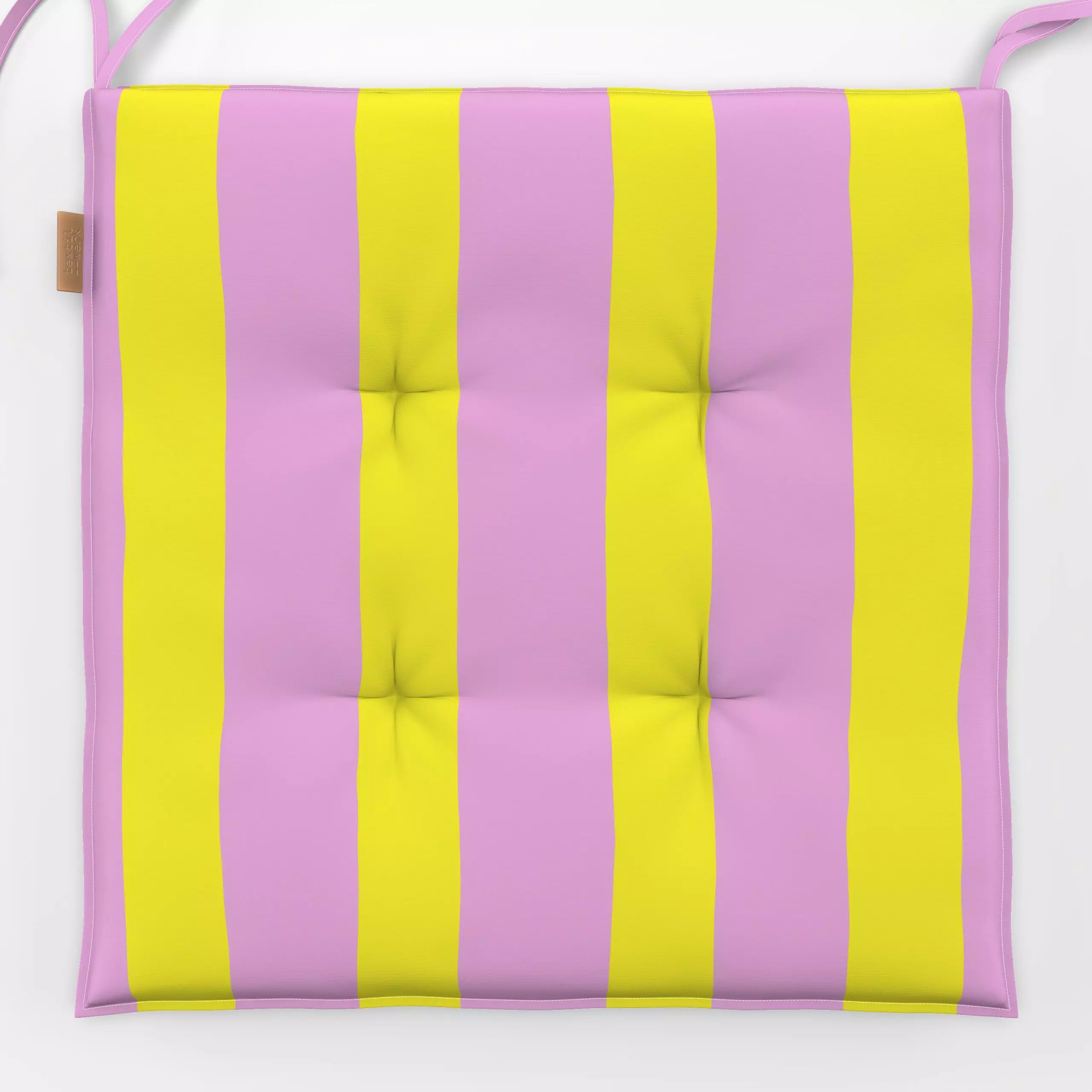 Sitzkissen Streifen rosa gelb - Sommer, Symbole & Muster - von „Julia Schumacher"; Streifen, pink, colorful, vertikal, color...