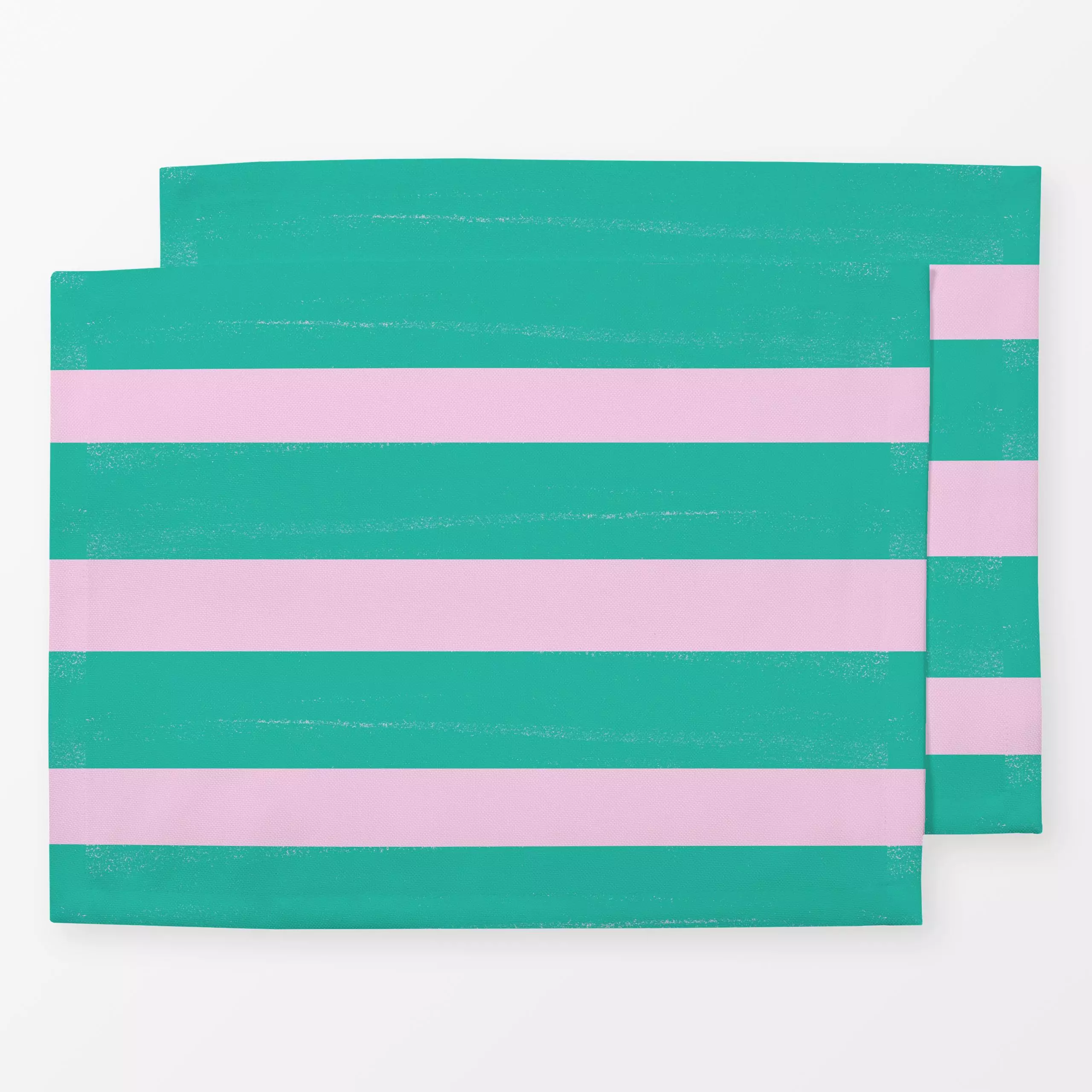 Tischset Farbenfroh rose grün - Symbole & Muster - von „Julia Reyelt"; Textur, Streifen, rosa, Retro, modern, farbenfroh, ge...