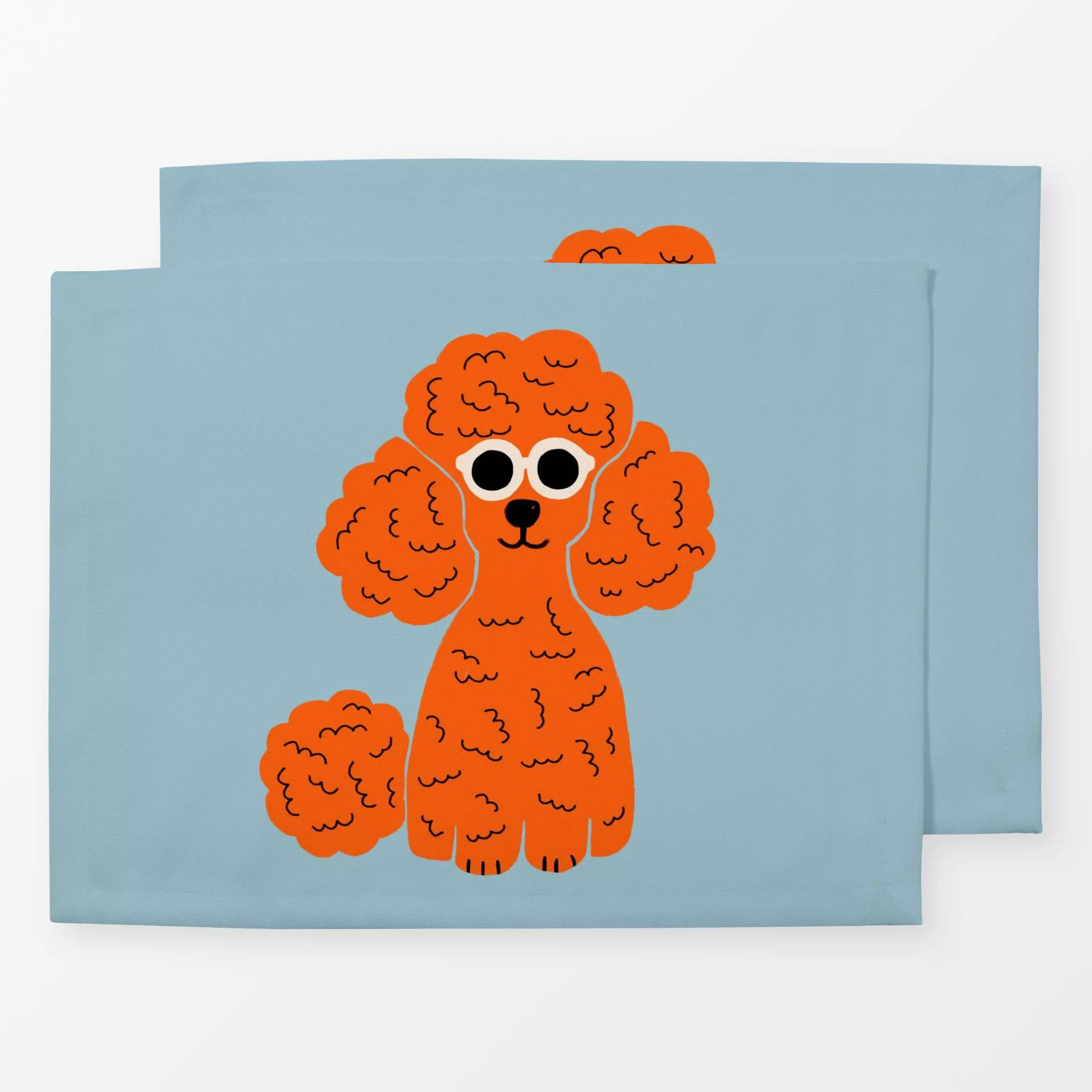 Tischset Pudel mit Sonnenbrille, Tiere, fürs Kinderzimmer, von Maren Gross