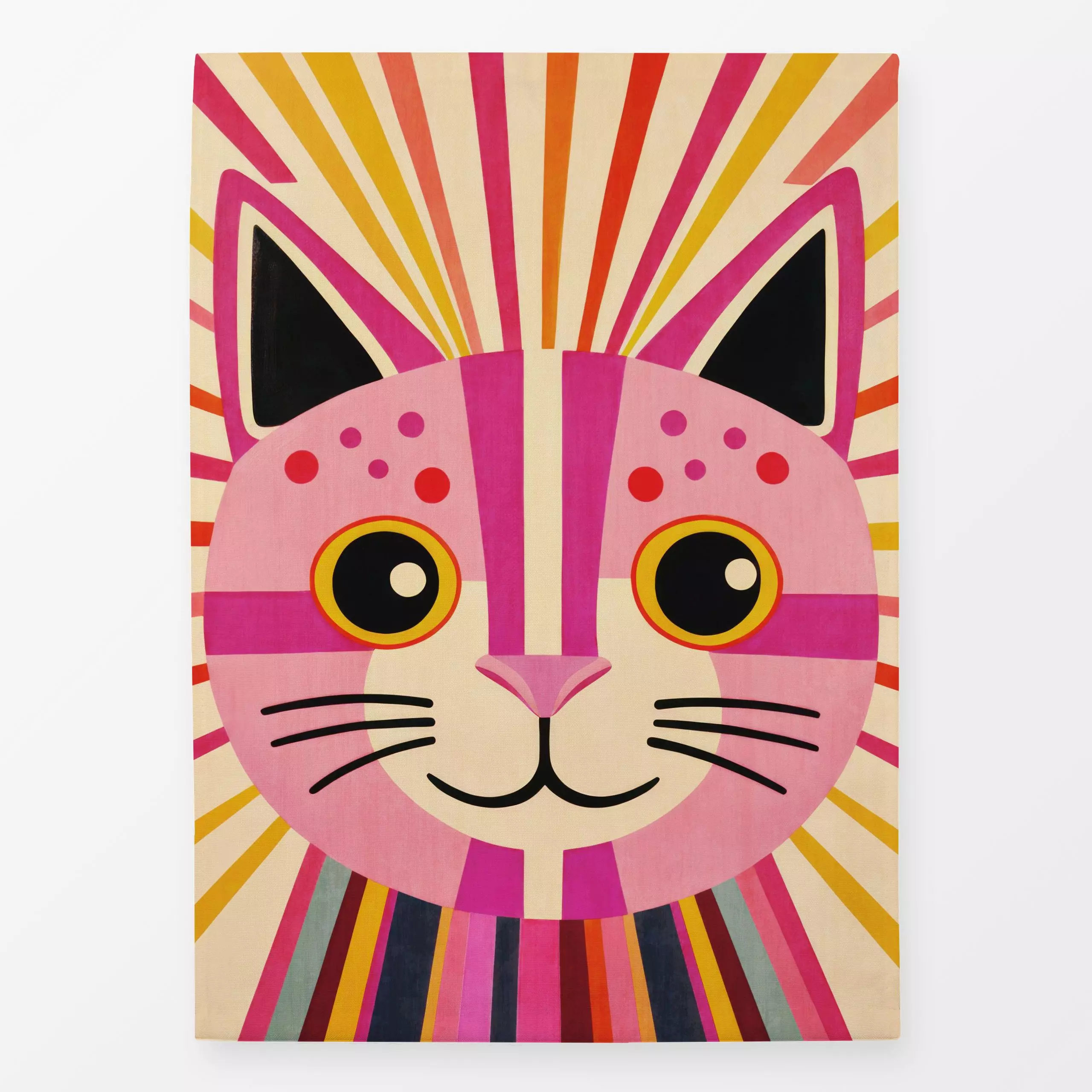 Geschirrtücher Cute Cat Pink - Tiere - von „Andrea Haase“; niedlich, Lustig, Katzen, Haustiere