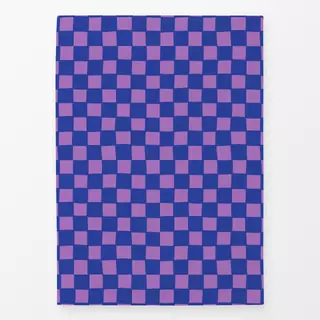 Geschirrtuch Weihnachtskaro blau violett