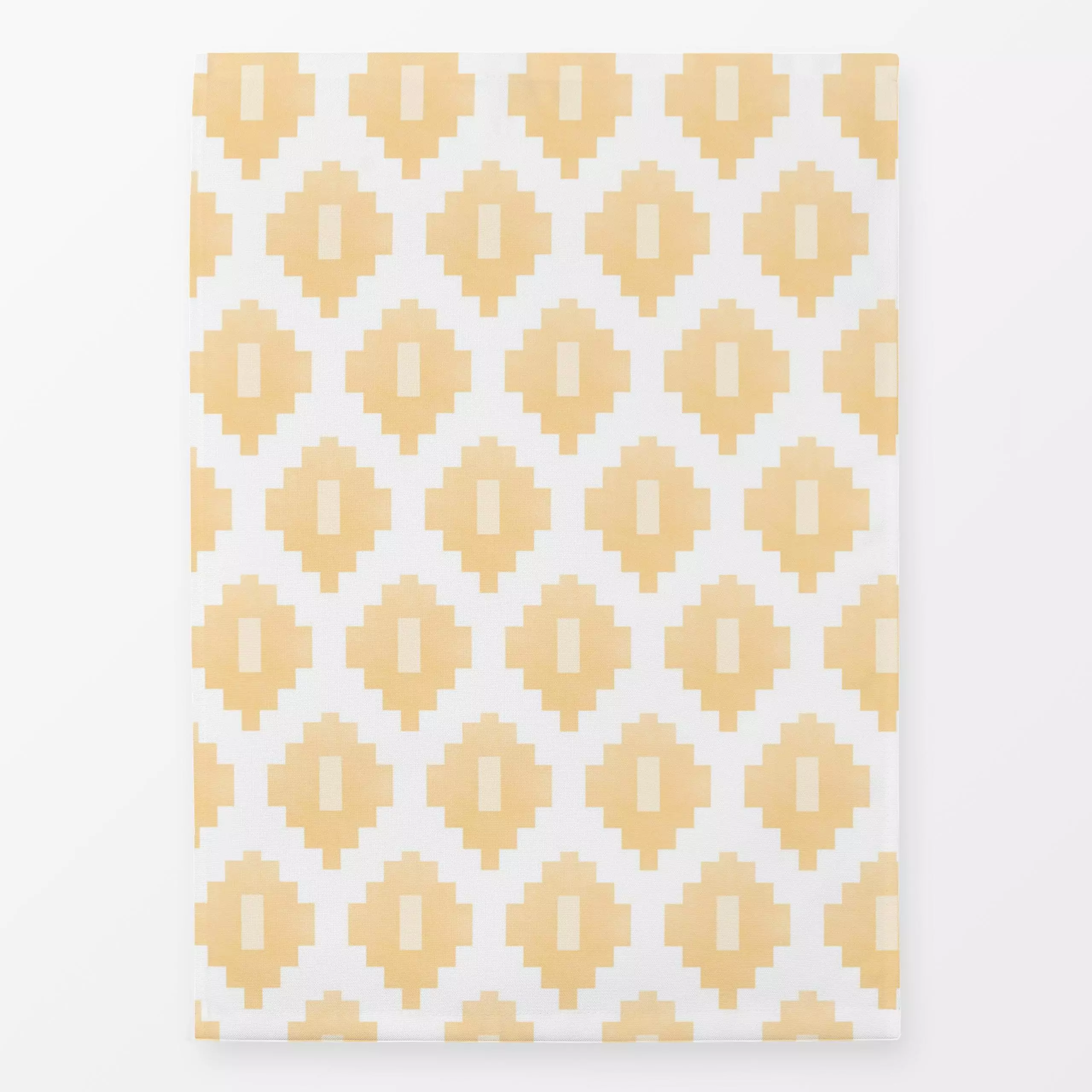 Geschirrtücher Sonne Raute gelb - Sommer, Symbole & Muster - von „Alisa Knöß"; boho, Garten, tropical, Sommer, mediterran, R...