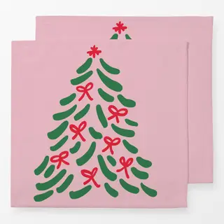 Servietten Tanne Rosa