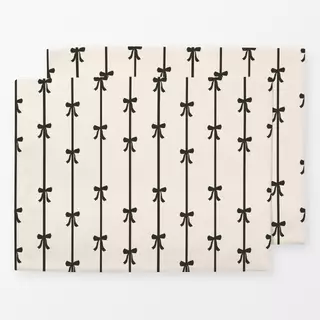 Tischset Schleifen und Streifen