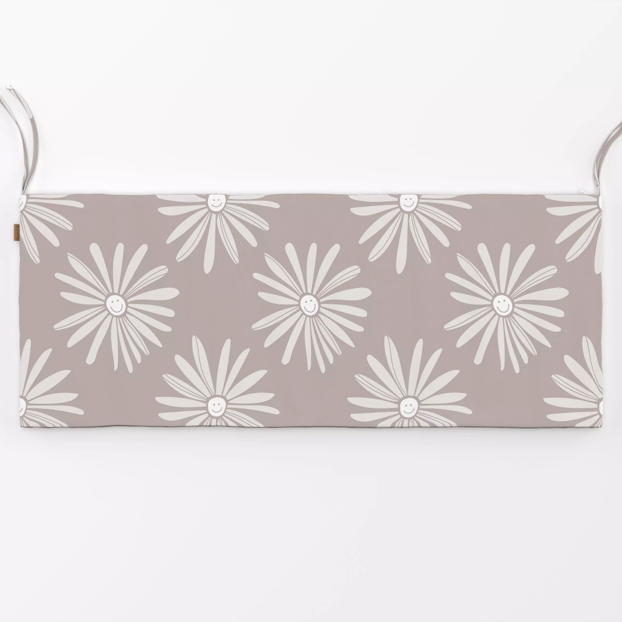 Bankauflage Frühling Blumen Smile 4 - Blumen & Florales, Frühling, Anlässe - von „Primus Pattern"; Blüten, Greige, Margerite...