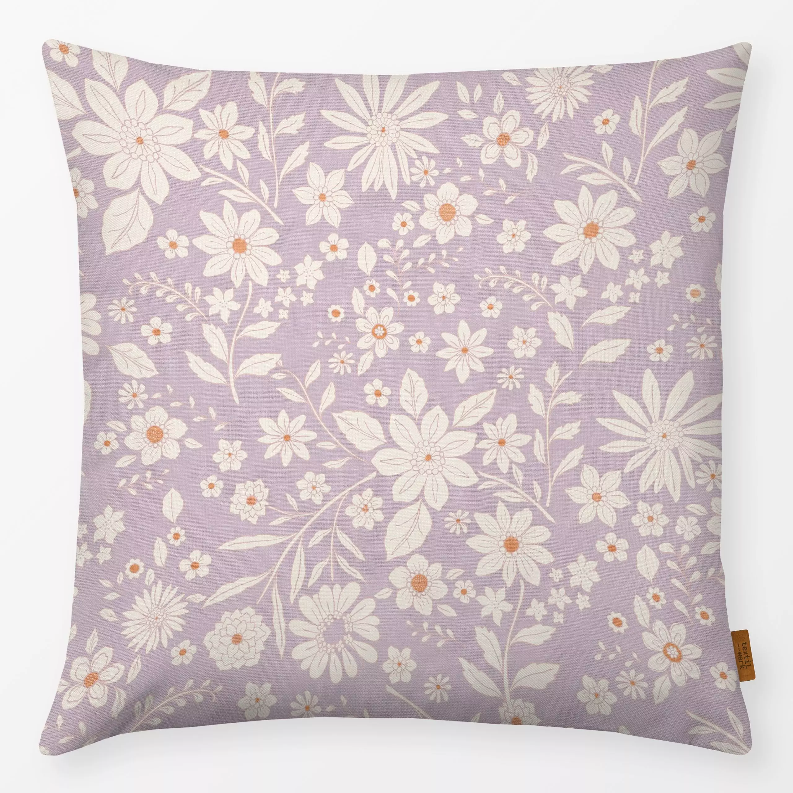 Kissen Boho retro florals II - Blumen & Florales, Symbole & Muster, Retro & Vintage - von „Bloomery Decor"; boho, Retro, flo...