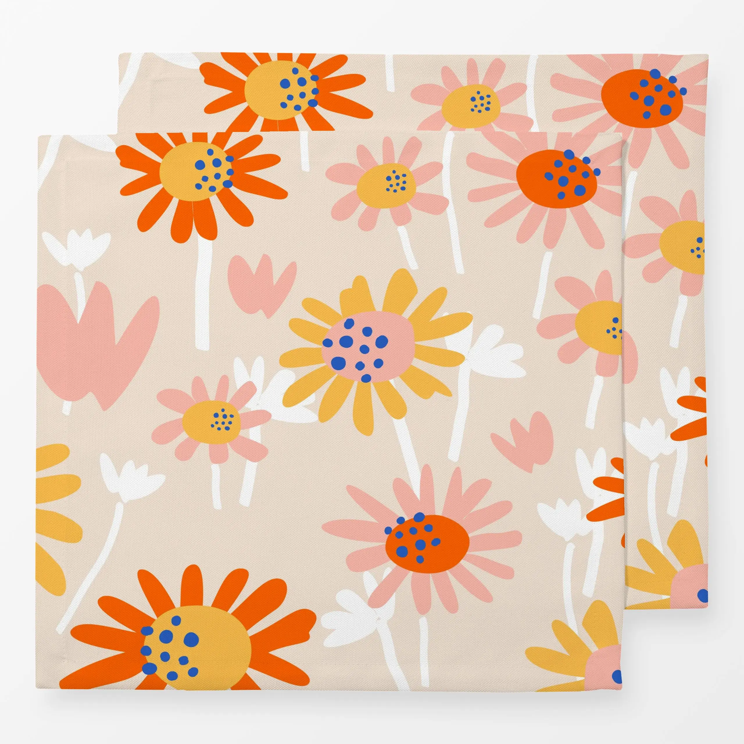 Servietten Blumen - Let spring begin - Frühling, Ostern - von „Heyduda"; Illustration, Blüten, Ostern, frisch, Blumenmuster,...