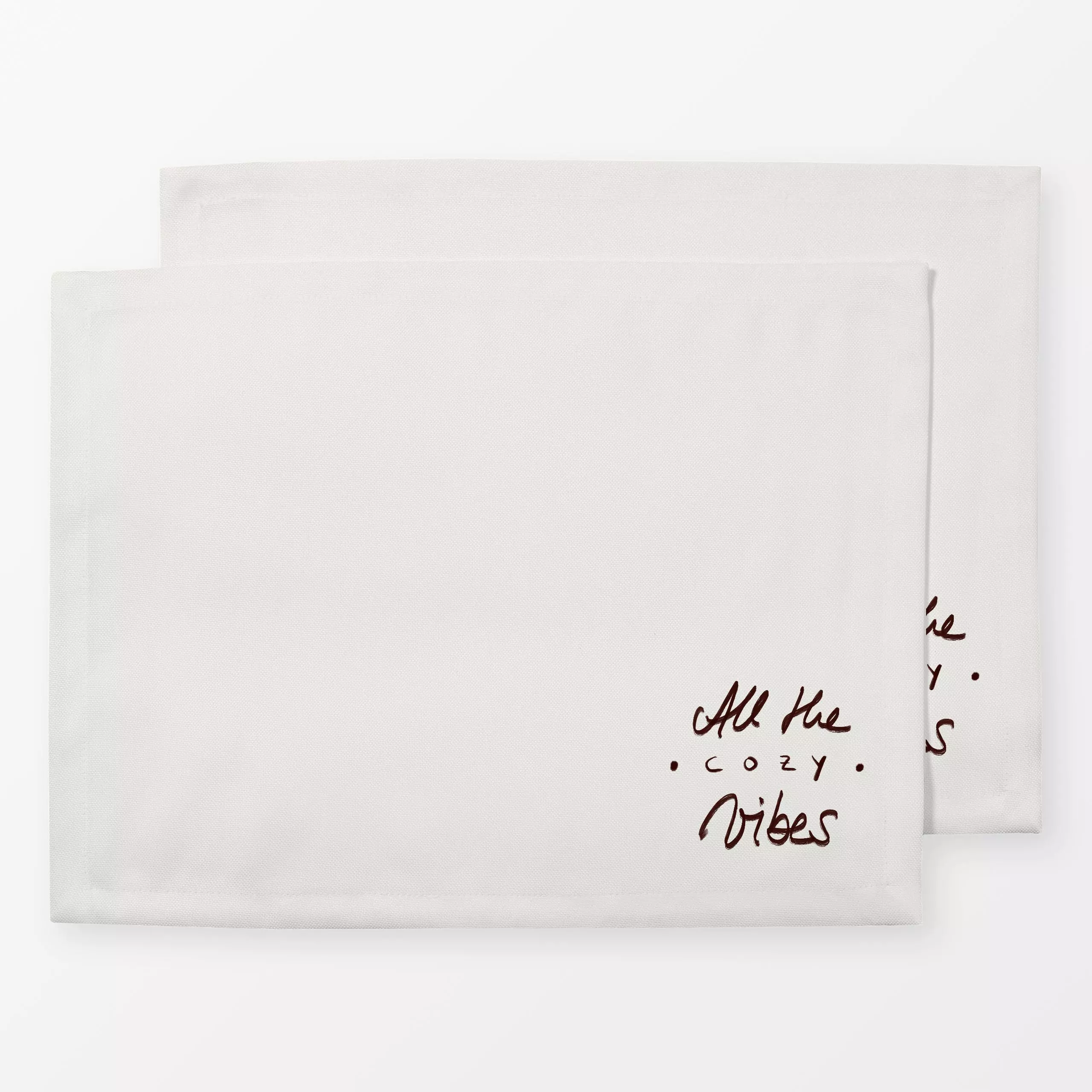 Tischset All the cozy vibes - Herbst, Sprüche & Schriftzüge - von „Sophie Augustin Illustration"; Cozy, typografie, Herbst, ...