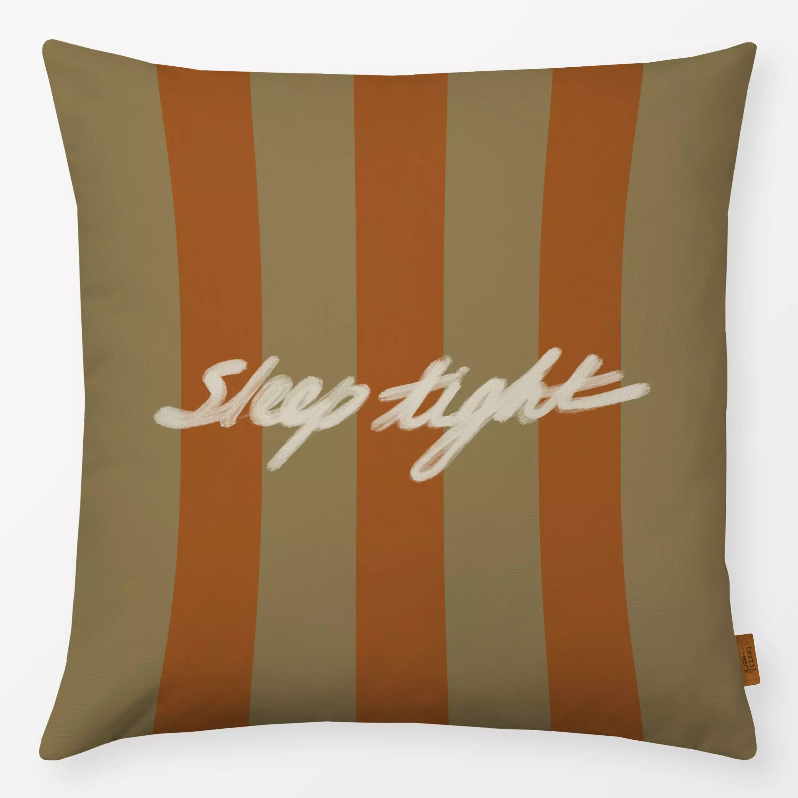 Kissen Sleep Tight Vintage Stripe - Sprüche & Schriftzüge, Symbole & Muster - von „KunstbyStephie"; boho, Kissen, Retro, vin...