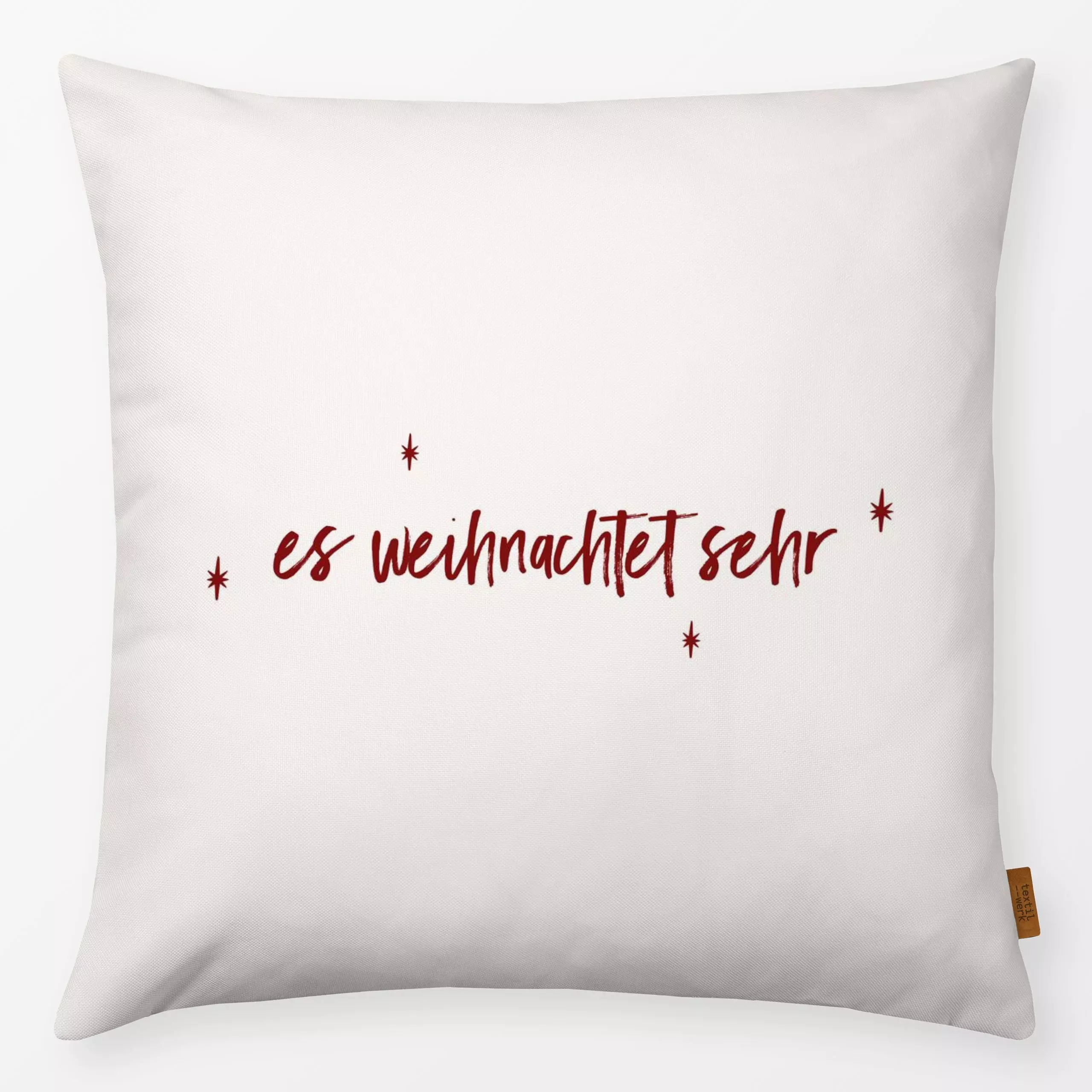 Kissen Es weihnachtet sehr - Sprüche & Schriftzüge, Weihnachten - von „moDeern Design Studio"; Weihnachten, typografie, weih...