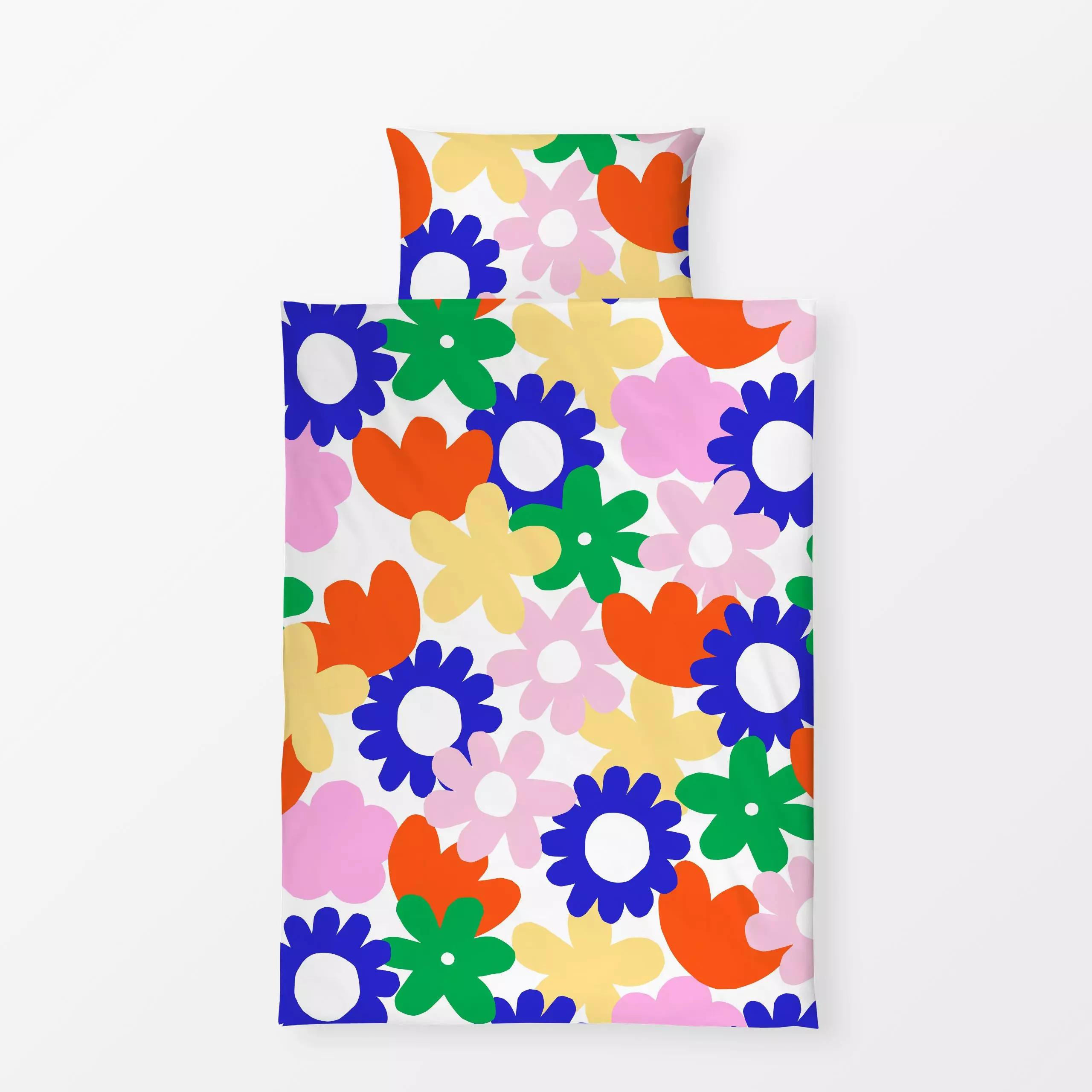 Bettwäsche Colorful blossom - Blumen & Florales, Frühling - von „Lisa Jasmin Bauer"; Blumen, floral, flower, Color, Farben, ...