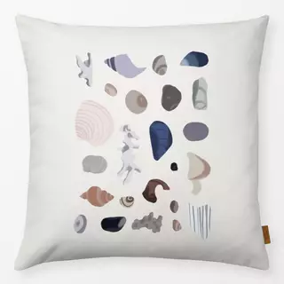 Kissen Muschelsammlung Beige