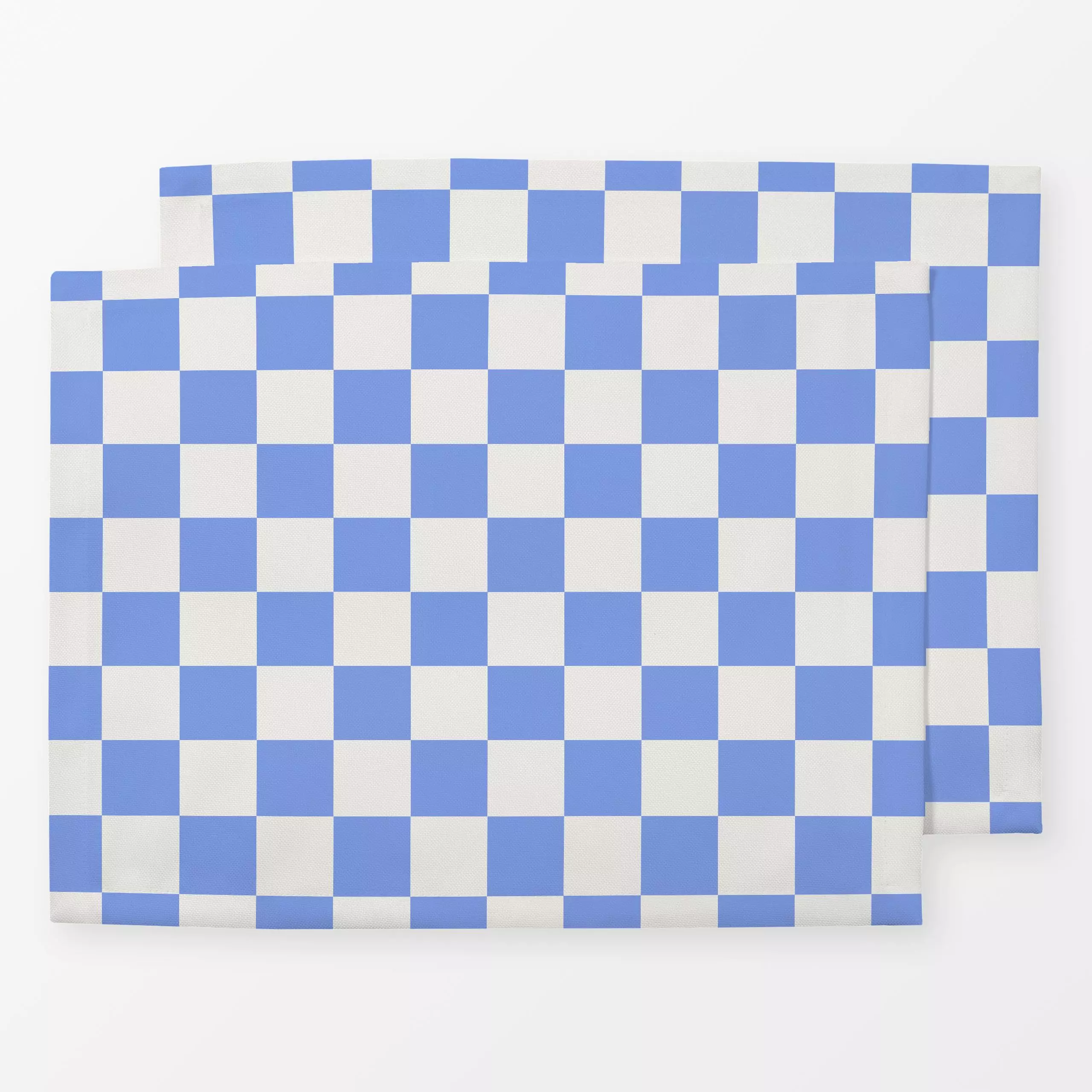 Tischset Karomuster Blau, gemustert, Sommer, von Sophie Augustin Illustration