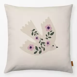 Kissen Vogel Blumen